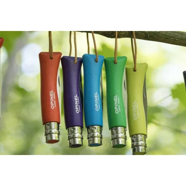 Coupon ⭐ Couteau N°7 Baroudeur Cyan Colorama Opinel 😀 Livraison internationale 4